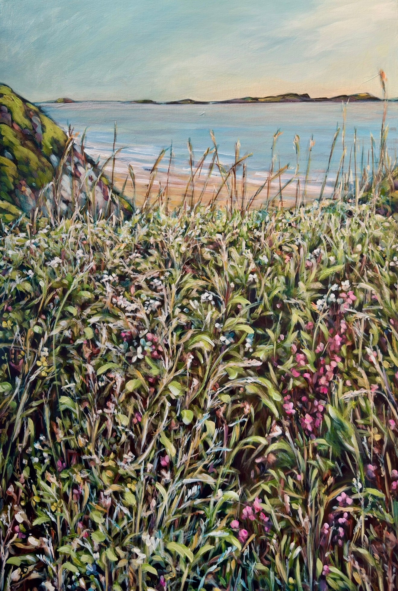 “Sunny days” 61 cm x 91 cm Deep edge canvas with painted edges. Hooks and cord attached, ready to hang on your wall ! X
